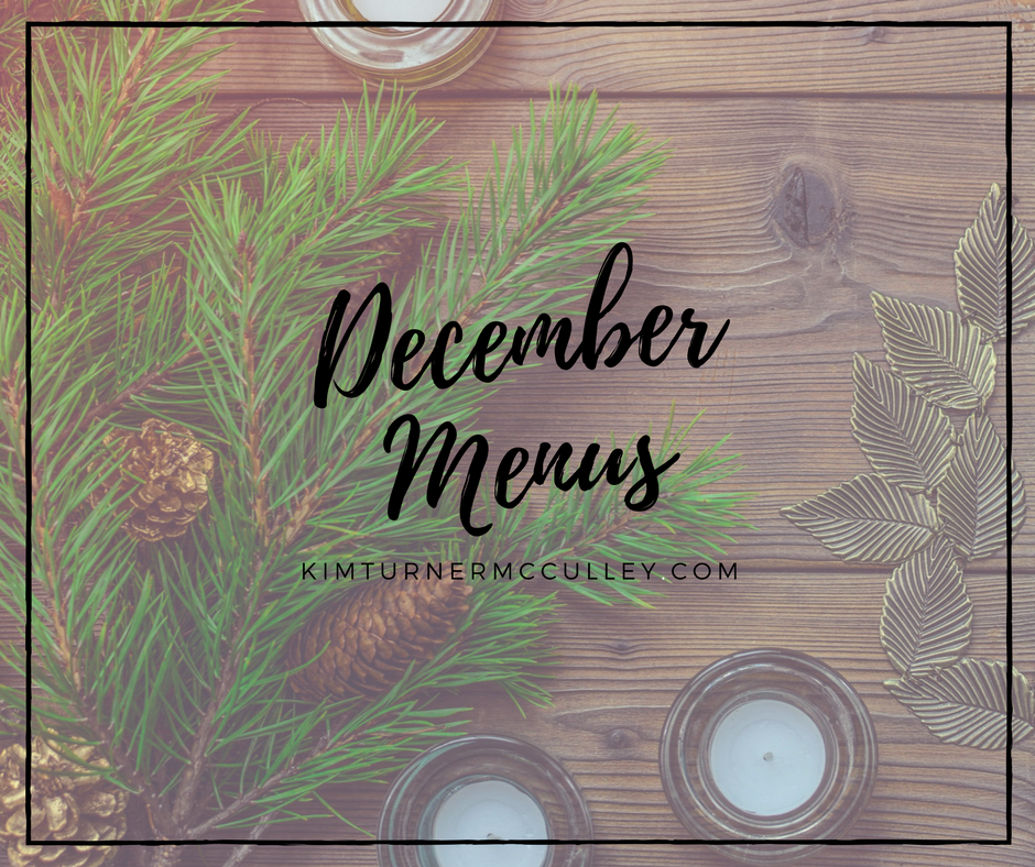 December Menus