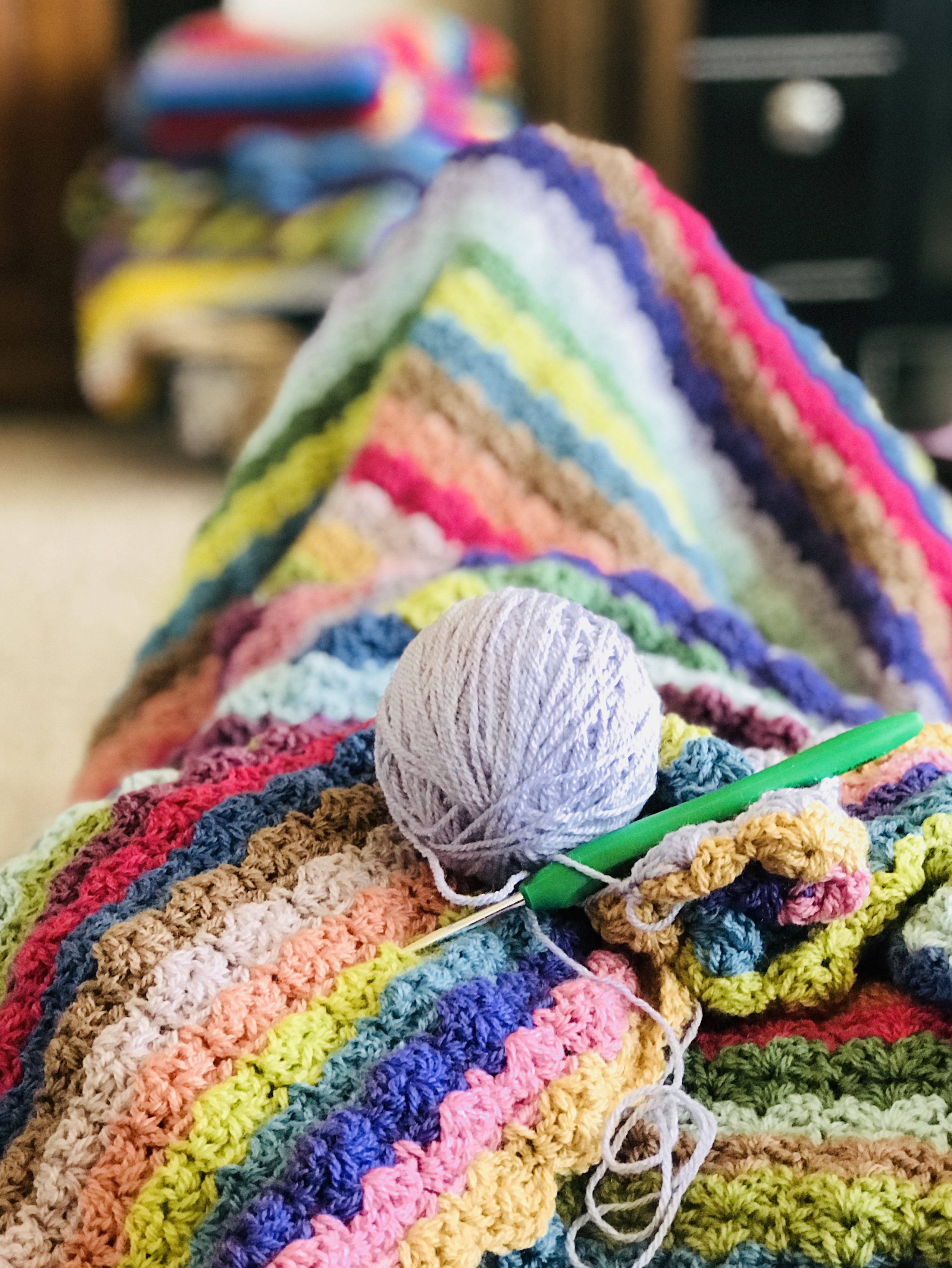 Hydrangea Stripe Blanket Reveal KimTurner McCulley.com