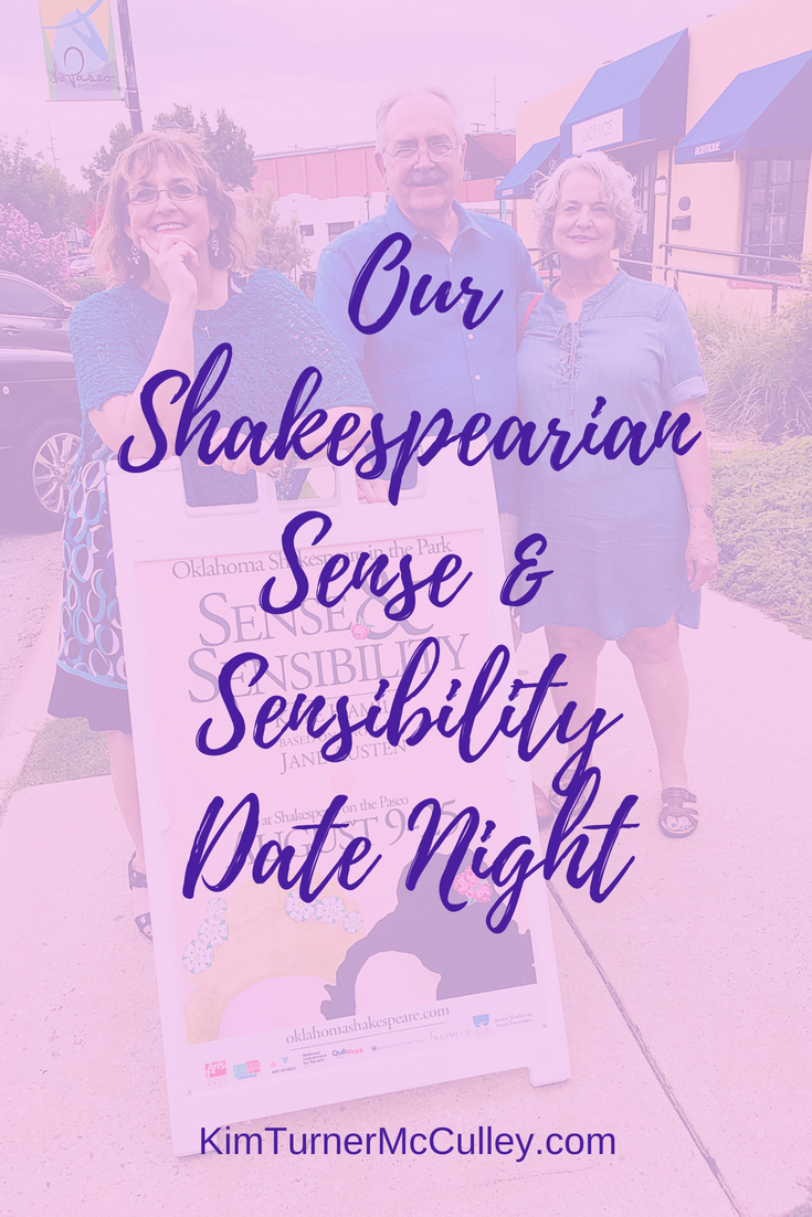 Shakespearian Sense & Sensibility Date Night! Our experience gift double date dinner & theater outing with date ideas! KimTurnerMcCulley.com