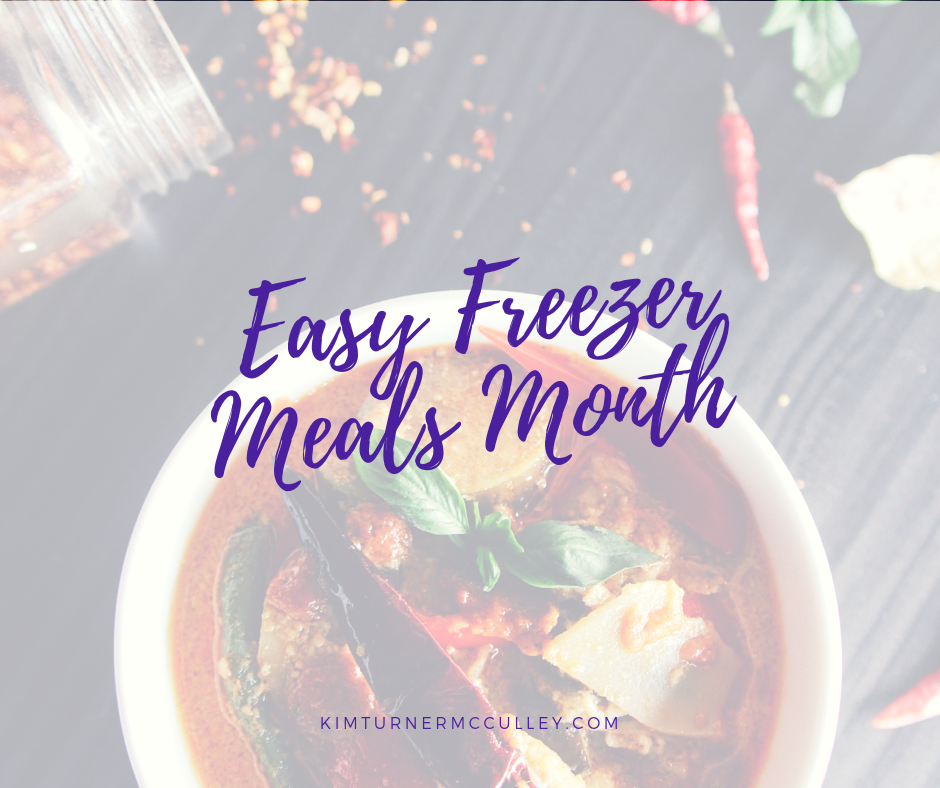 Easy Freezer Meals Month! Join me for simple tips to make freezer cooking a breeze! Includes monthly meal plan.