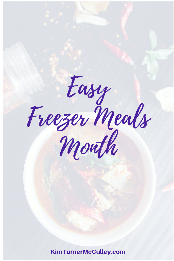 Easy Freezer Meals Month! Join me for simple tips to make freezer cooking a breeze! Includes monthly meal plan.
