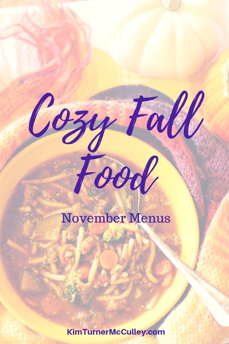 Cozy Fall Food November Menus! Looking for cozy family meals for November? Dinner plans for the month answer the age old question: What's for Dinner?