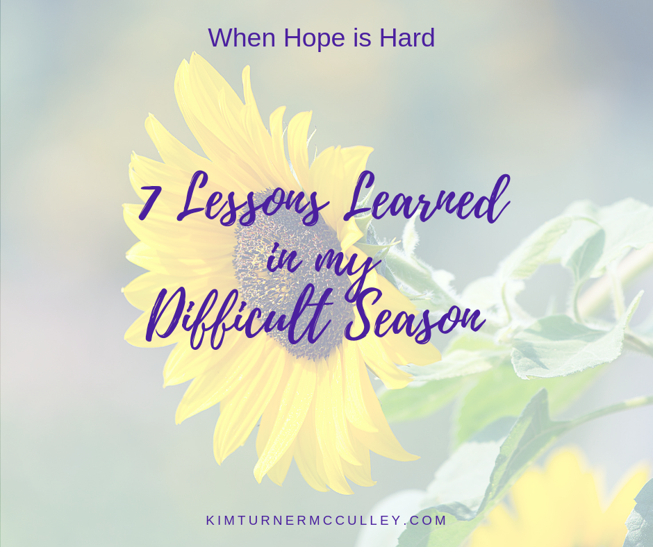 Lessons Learned Difficult Season