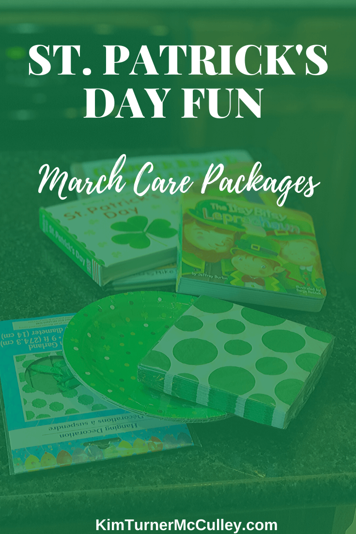 St. Patrick's Day Fun Discover the joy of sending Grammy Boxes/Care Packages to long distance loved ones. A fun way to connect. #carepackageideas KimTurnerMcCulley.com