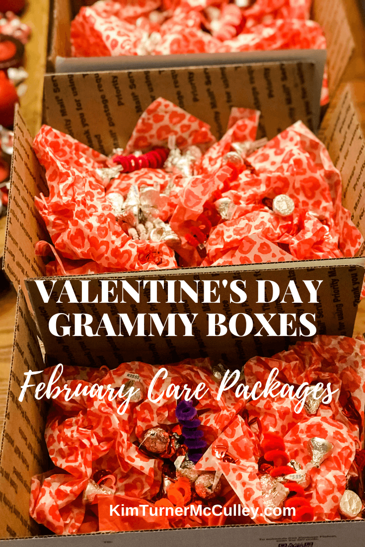 Valentine's Day Grammy Box Ideas for Care Packages for long distance kids and grandchildren. #carepackageideas #longdistancegrandparenting